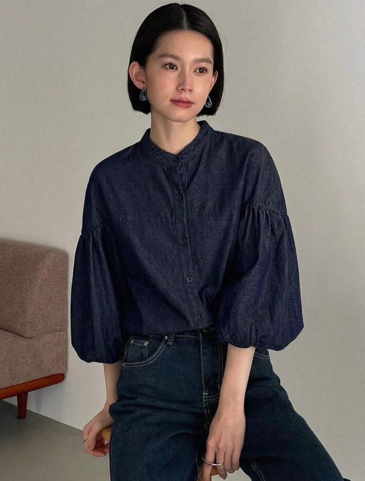 Women’s 3/4 Sleeve Row Denim