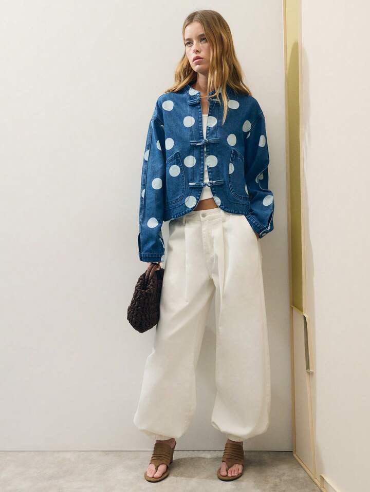 Women’s Denim Jackets in Dots print