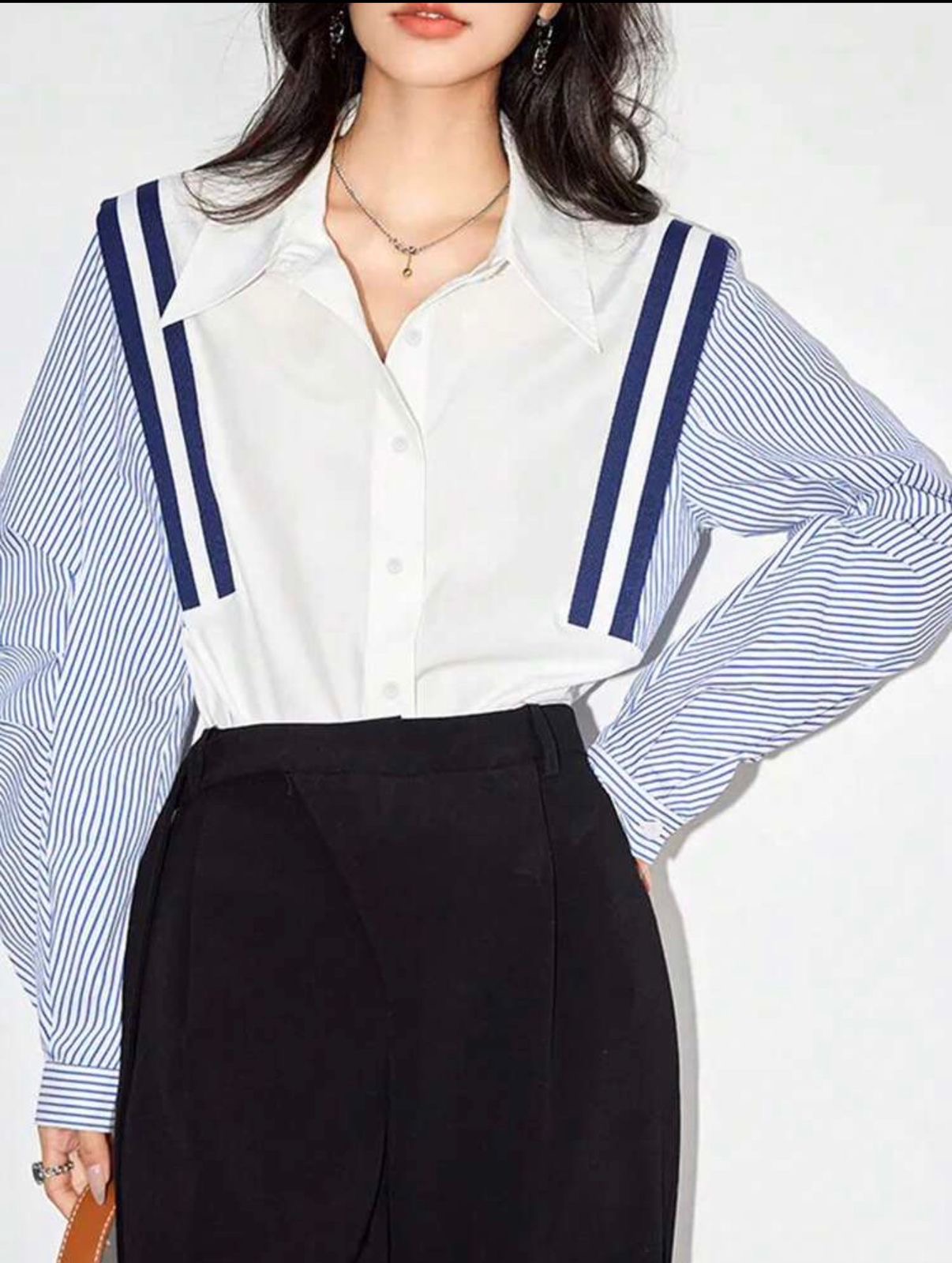 Women’s Stripe Front Button